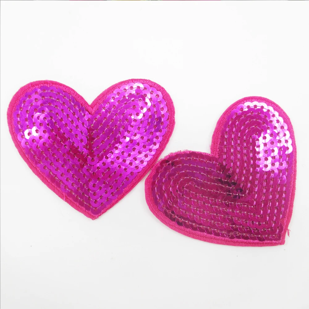 

heart shape sequins embroidery patch diy clothing patch applique decoration DIY accessories Sewing Supplies,10Y50468