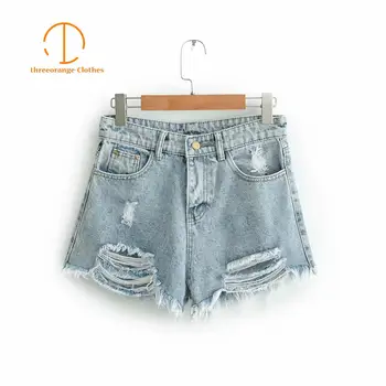 

Summer short Jeans women Za style Classical Cool Pocket Tassels Holes Design denim Fashion Casual streetwear girls Hot jeans
