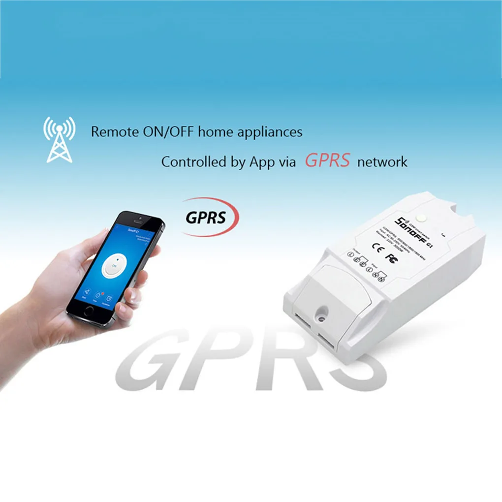 

Sonoff G1 WiFi Smart Switch GPRS Switch GSM wifi Controller for Smart Home Automation Water Pump Lights For Outdoor Use
