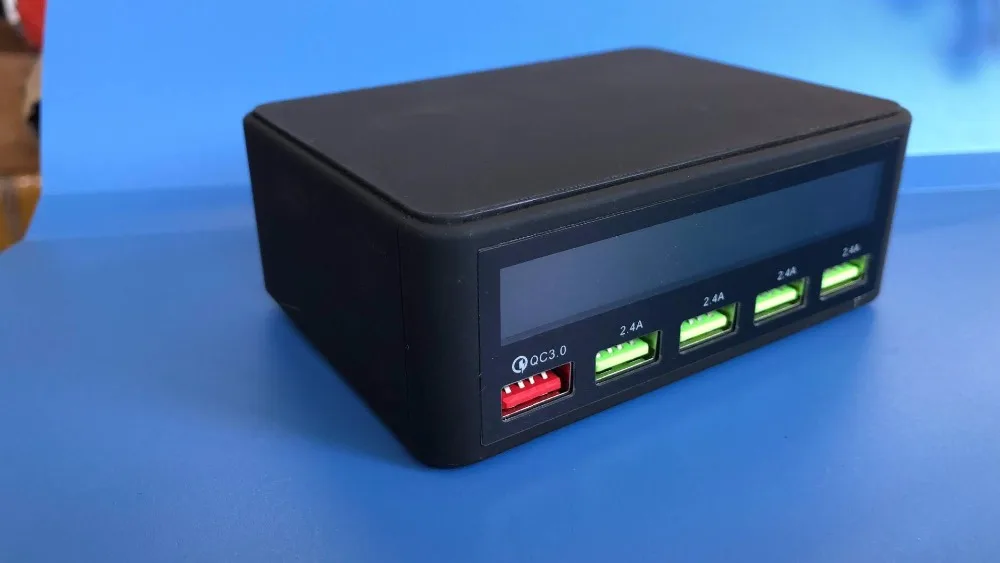 ЖК-дисплей Экран USB QC 3,0 Быстрый Зарядное устройство 5V 10A AC 100-240V Напряжение ток Дисплей для iPhone 8 X XS XR samsung huawei Xiaomi Redmi