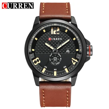 

2017 Luxury Brand CURREN Fashion Watches Men Leather Casual watch Waterproof Military Relogio Masculino Sport Men Wristwatch