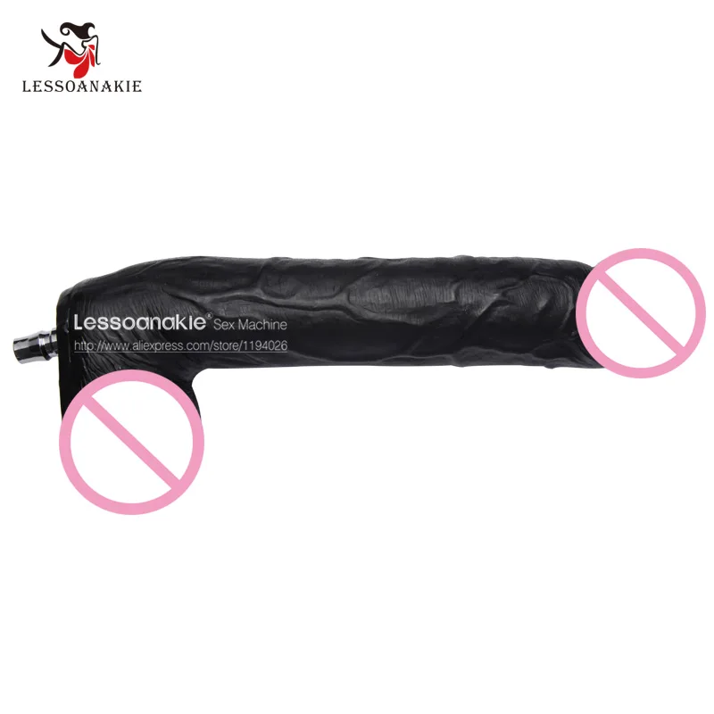 D40 10 2 Black Humongous Large font b Dildo b font Attachment to Sex Machine Thick