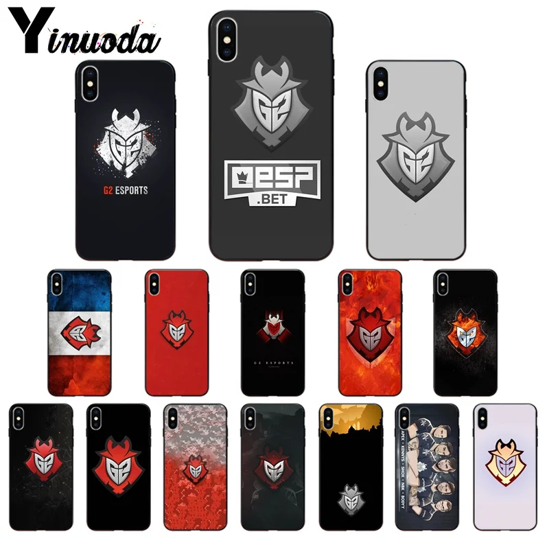 

Yinuoda Team G2 Esports DIY Luxury High-end Protector Case for Apple iPhone X XS MAX 5 5S SE XR 7 8 6 6S Plus Cover