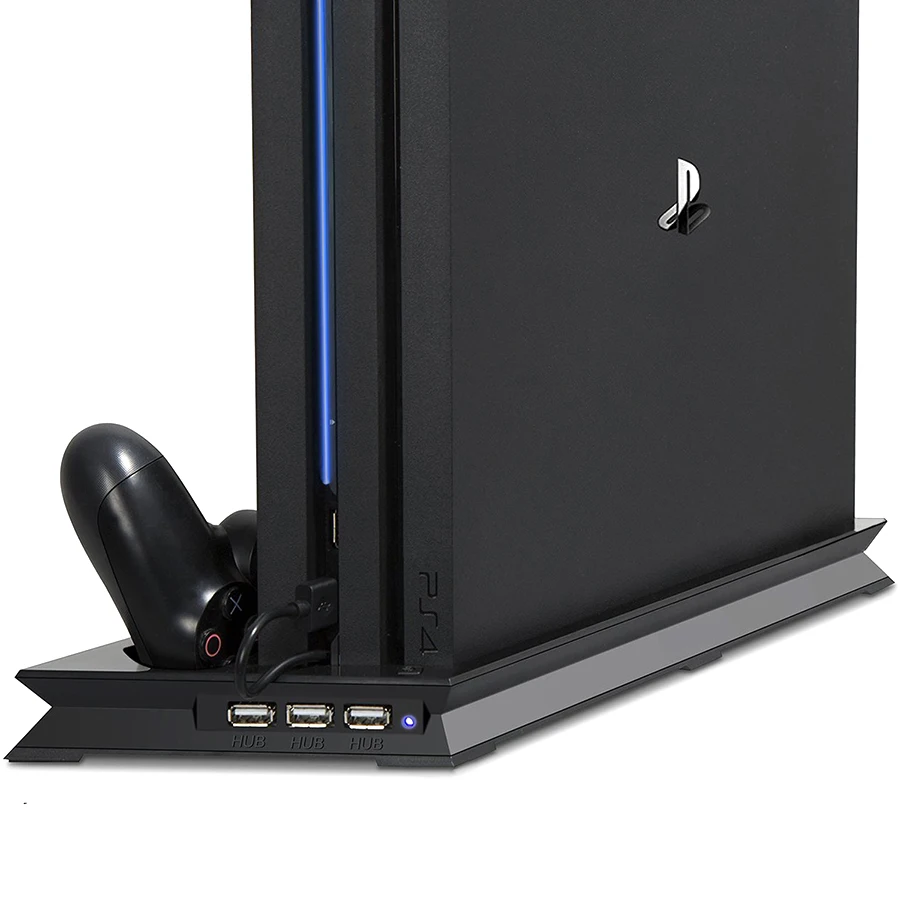  PS4 PRO Ultrathin Charging Heat Sink Cooling Fan Cooler Vertical Stand for Sony Playstation 4 Pro w
