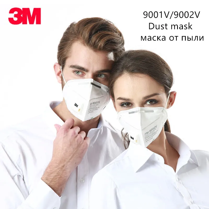 5/10 шт. 3M KN90 9001V 9002V пыли Складная Маска Анти PM 2,5 Haze защитные респиратор Промышленные строительные Семья Pro