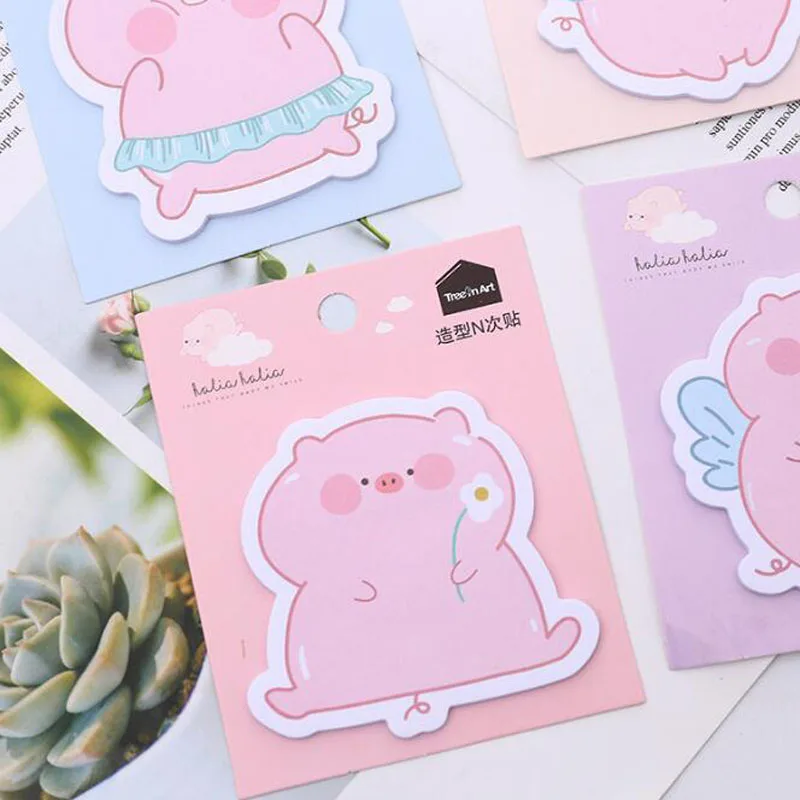 Kawaii блокнот для записей Липкие заметки животных цвет стойкость стикеры