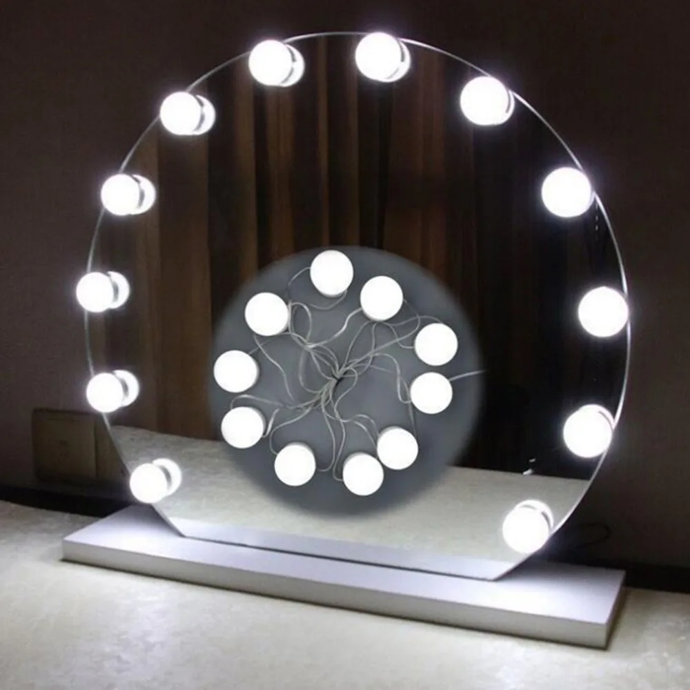 

Makeup Mirror Vanity LED Light Bulbs Kit USB Charging Port Lighted Makeup Mirrors Bulb with UL Touch Control Power US/EU/UK Plug