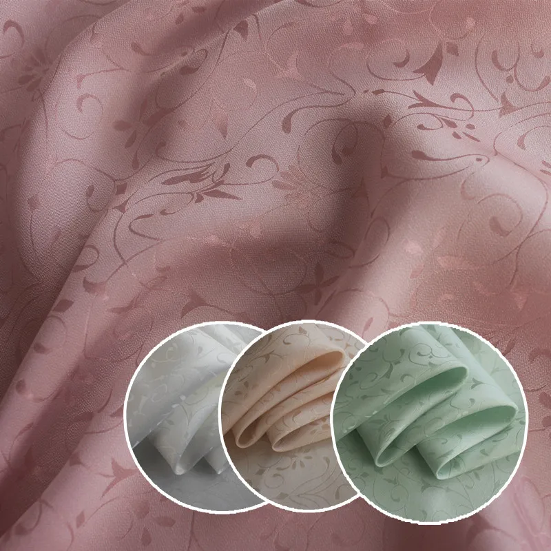 

Dress Sleep Gowns Material Jacquard Crepe Silk Fabric