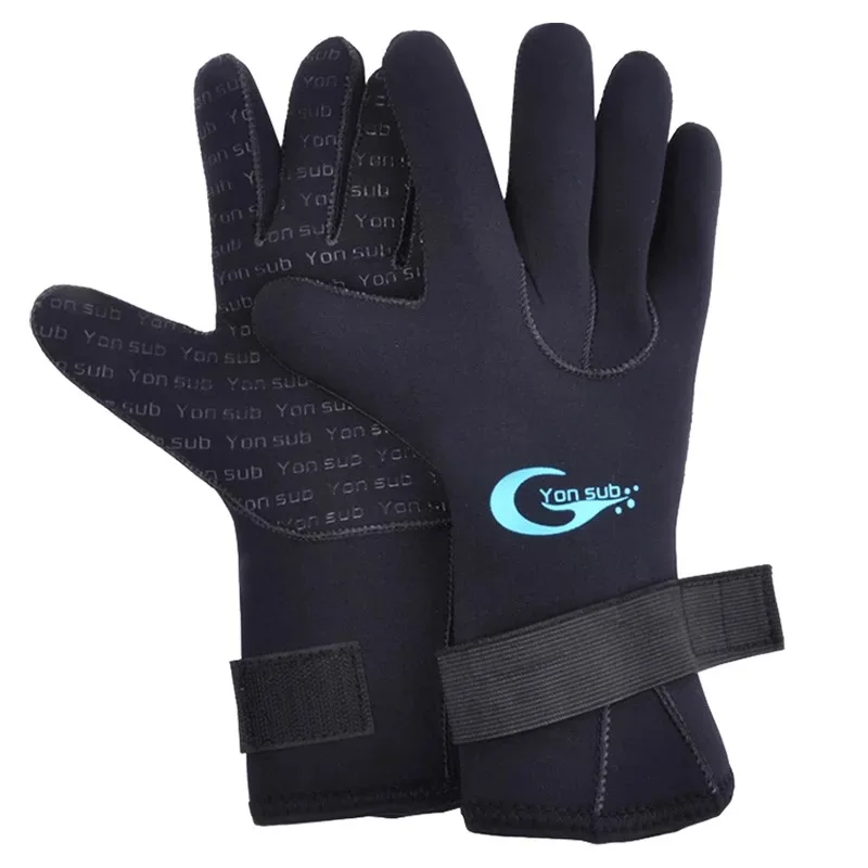 Yonsub 3 мм неопреновые перчатки для подводной рыбалки, дайвинга, использования для подводной охоты, подводной охоты, рыбалки, плавания, противоскользящие перчатки для подводного плавания - Цвет: Черный
