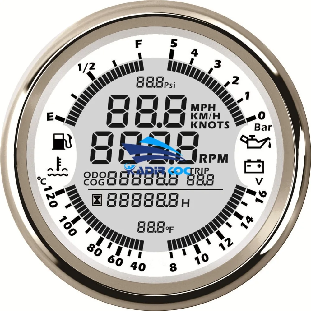 Авто Многофункциональный манометр модификация 85 мм gps Спидометр Tach датчик топлива 8-16 в вольт метр Температура воды метр 0-5 бар давление масла