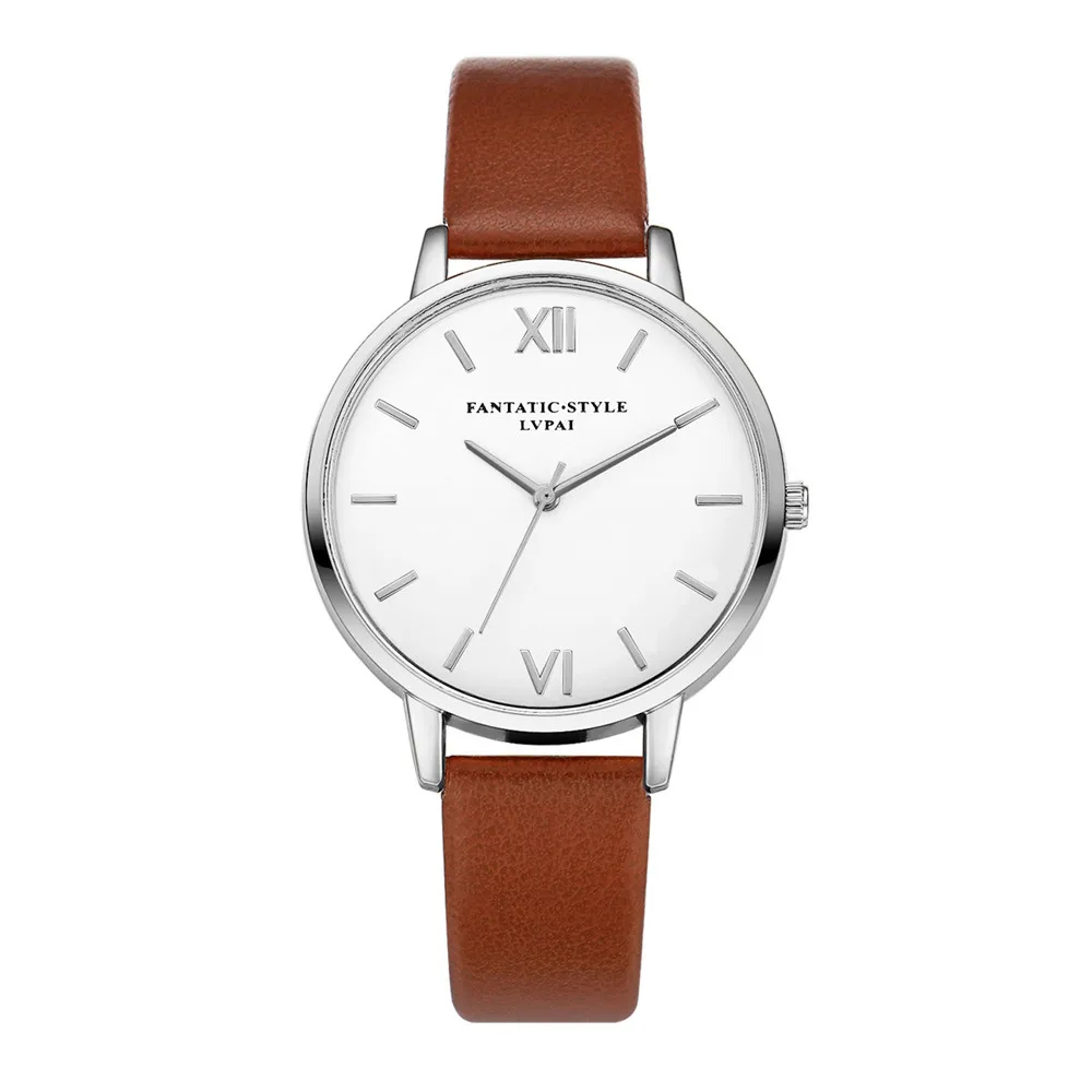 

LVPAI Women watches Female Fashion Temperament Leather Belt With Simulated Quartz Round Watch fantatic style lady dress G20