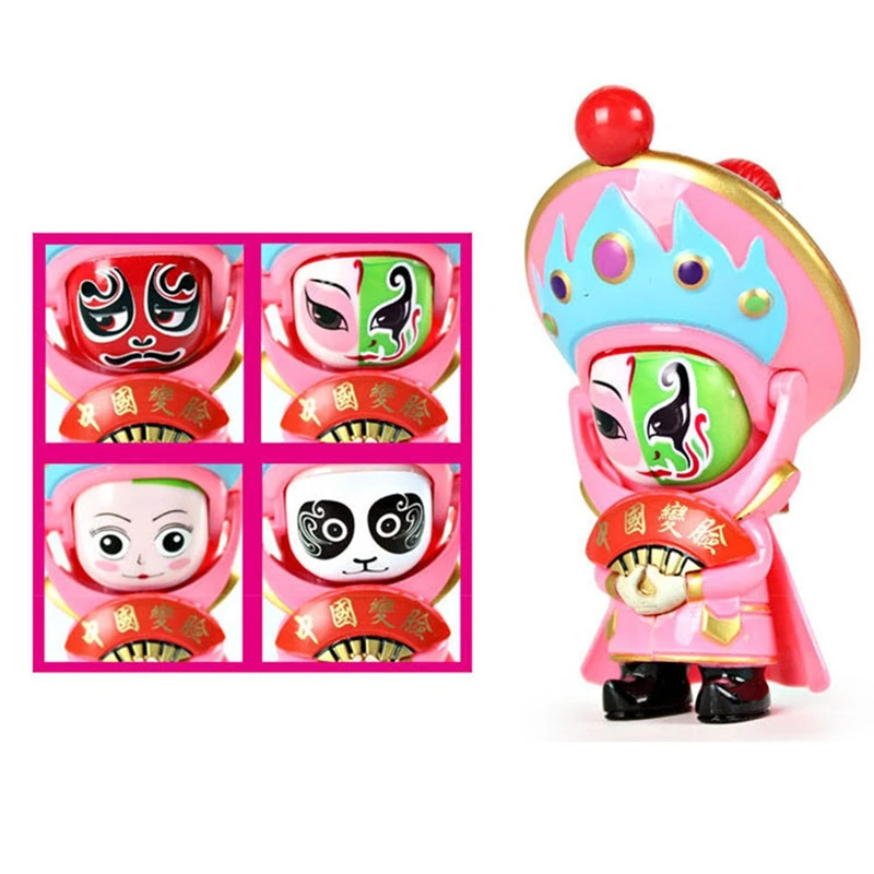 Newest Pink Traditional Creative Chinese Opera Face Changing Doll