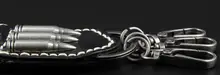Vintage Leather key chain Two Color Jeans Accessories Charm Men Bullet Keychain Carabiner Keychains Key chains