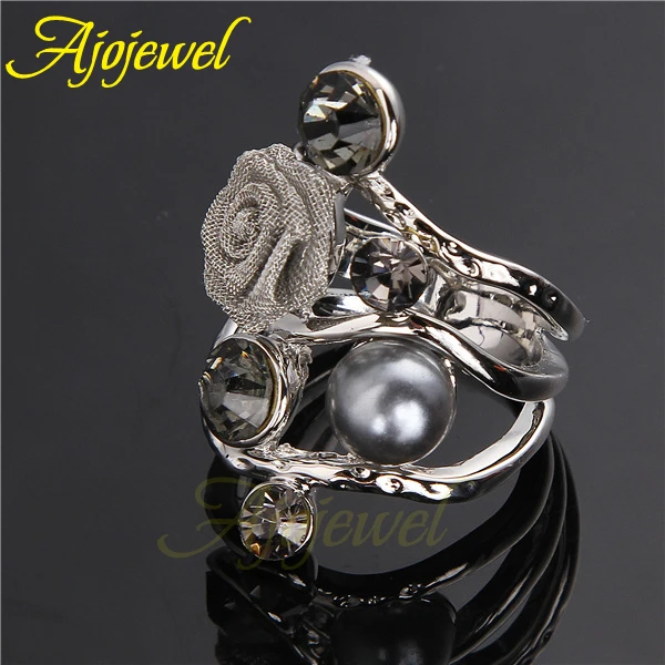 Женское кольцо в виде цветка с кристаллами размеры 7 8|ring vintage|flower ringbrand ring |