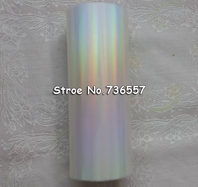 Holográfico da Folha Carimbo Quente Transparente Liso no Papel ou Plástico 16cm x 120m Y05 2 High Quality Material escolar e de escritório