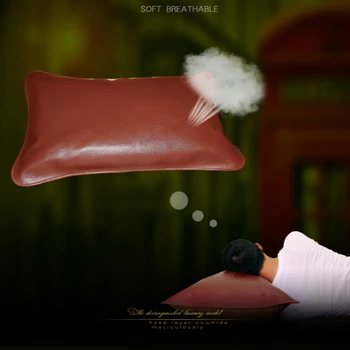 

Pa.an Genuine Leather Pillow Case Luxury Pillowcase Durable First Layer Cowhide Breathable Vintage Decent Gift Dropshipping 2019