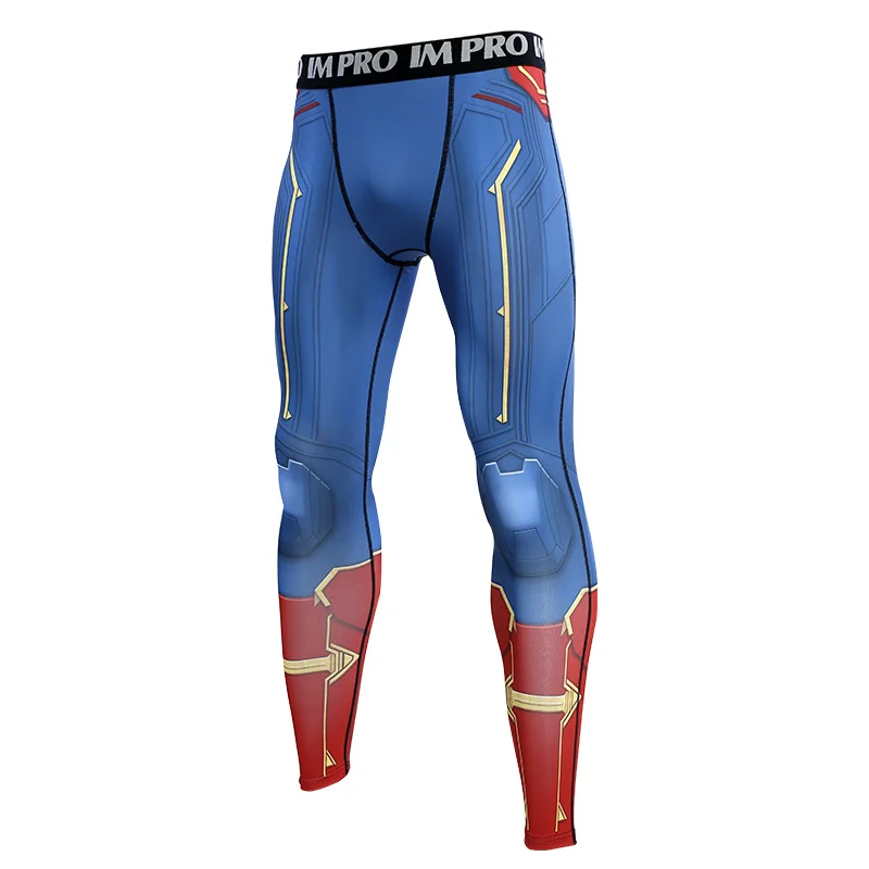 

2019 New Captain Marvel 3D Compression Pants Printed Pants Men Compression Cosplay Quick-drying clothes For Gyms Pants