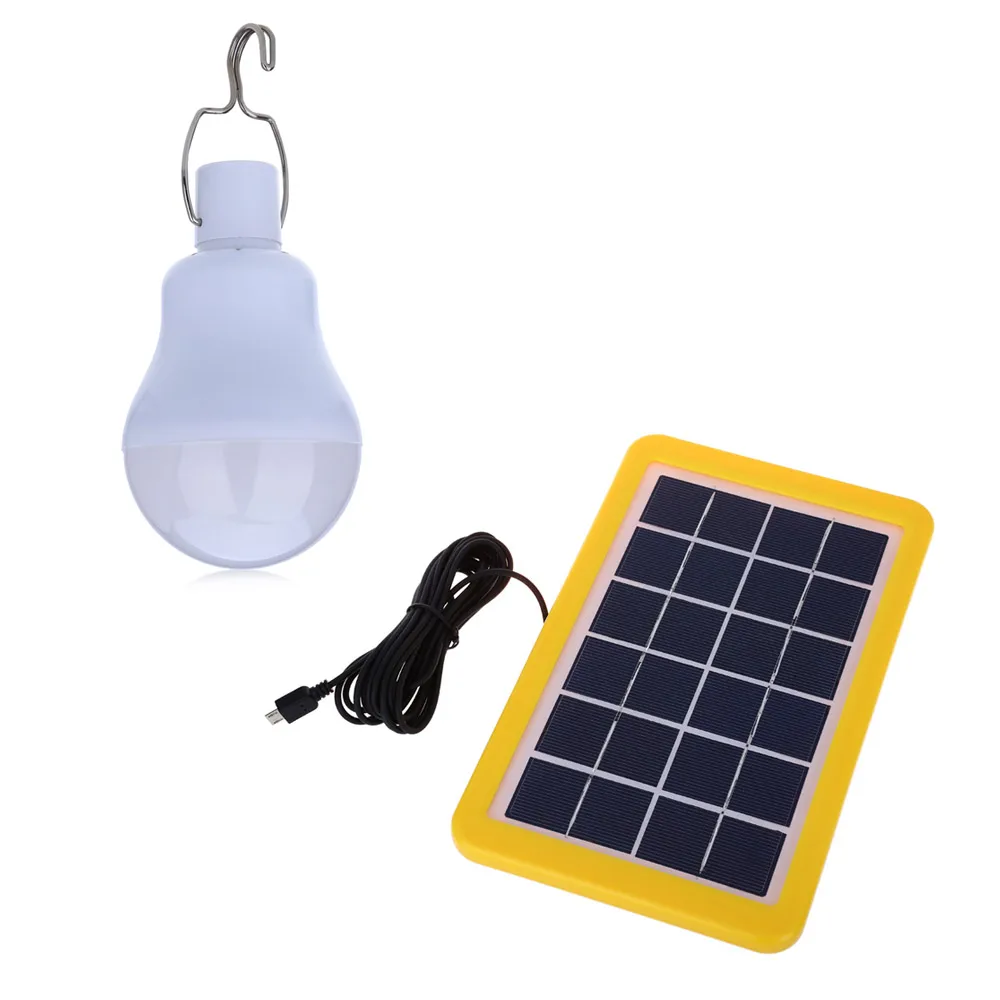 

High Bright IP65 Waterproof 4W LED Solar Lamp Bulb Portable Solar Powered LED Light Bulb Outdoor Lighting for Camping Garden Dec