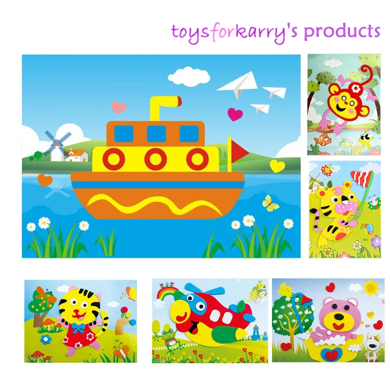 

3D EVA Foam DIY Sticker Puzzle 20 Variety Cartoon Animal Designs to Choose From * Early Learning Education Toys for Children