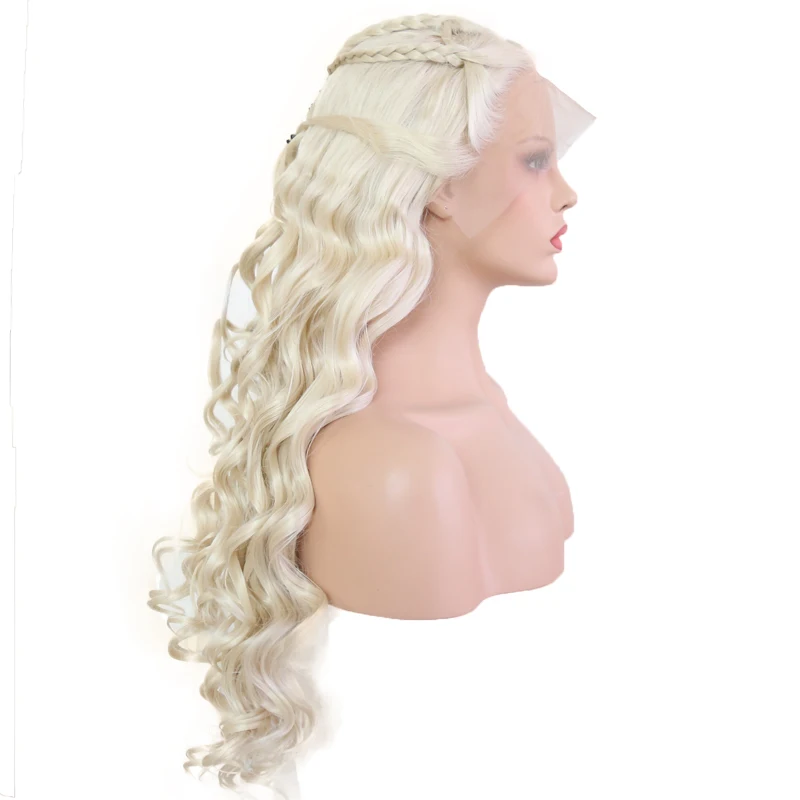 Charisma синтетические парики на шнурках спереди объемная волна с косами термостойкие парики чистый цвет 24 ''150% плотность парик для женщин в