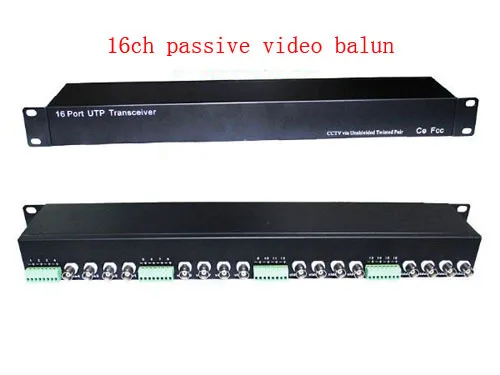 

2014 Direct Selling New Arrival Freeshipping 16ch Passive Video Balun Utp for Cctv , Bnc for Ccd Camera . Rack Mount ,rj45