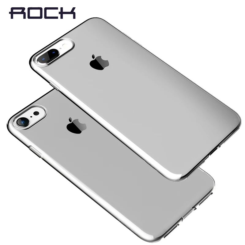 

Rock for apple iPhone 8/8 Plus TPU Silicone Case cover Clear Ultra Thin Back Cover for iPhone 7 plus