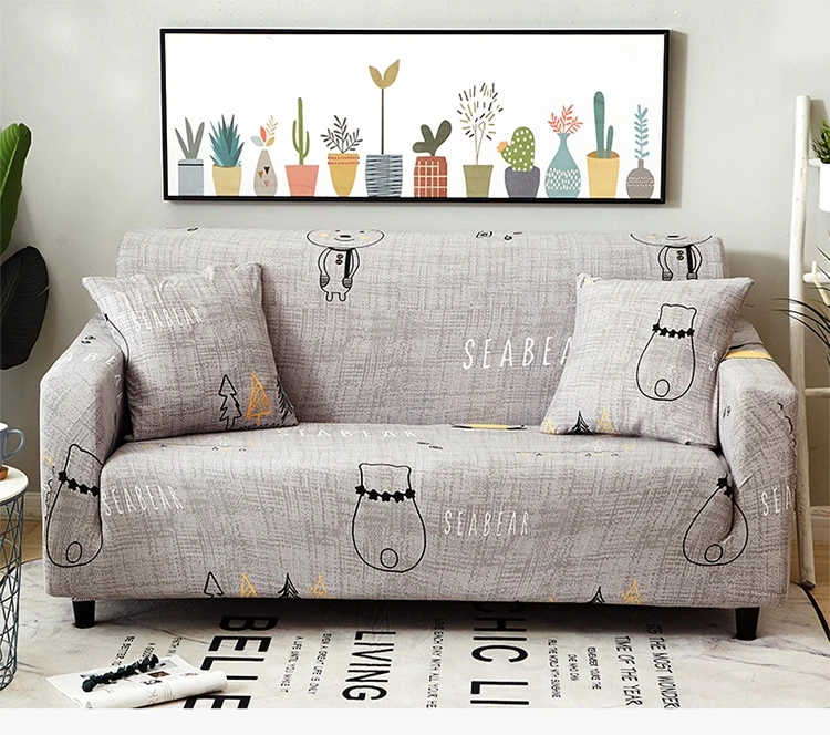 Мультяшные Коты, все включено, чехлы для дивана, большой эластичный чехол для дивана, универсальный тканевый эластичный чехол для дивана, цветочные антиклещи