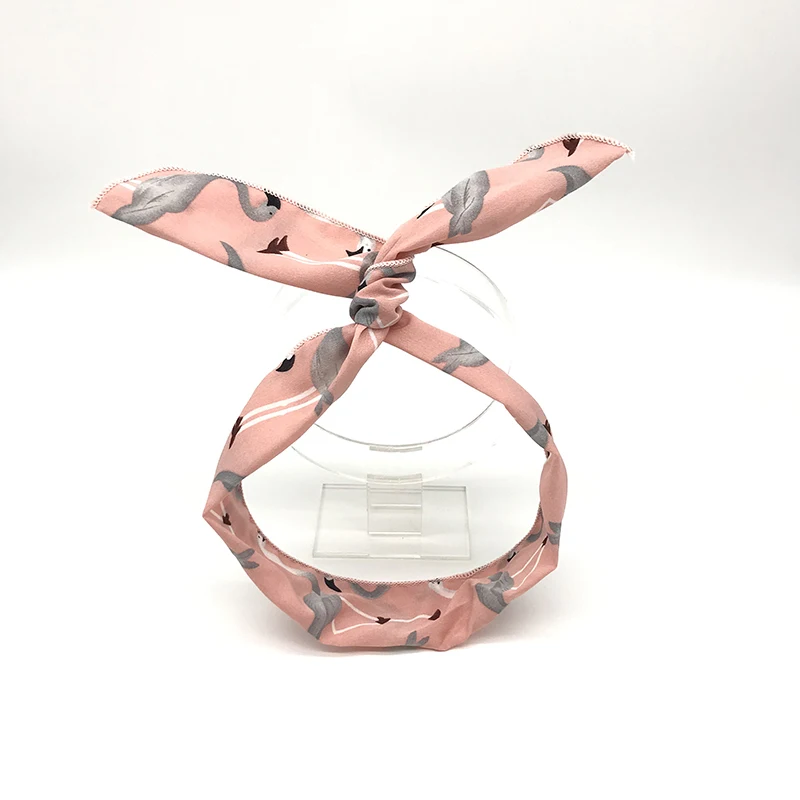 Hair Accessories Cute Leopard Dots lip print flower Bunny Rabbit Ear Ribbon Headband hair bands for women 1-11 |