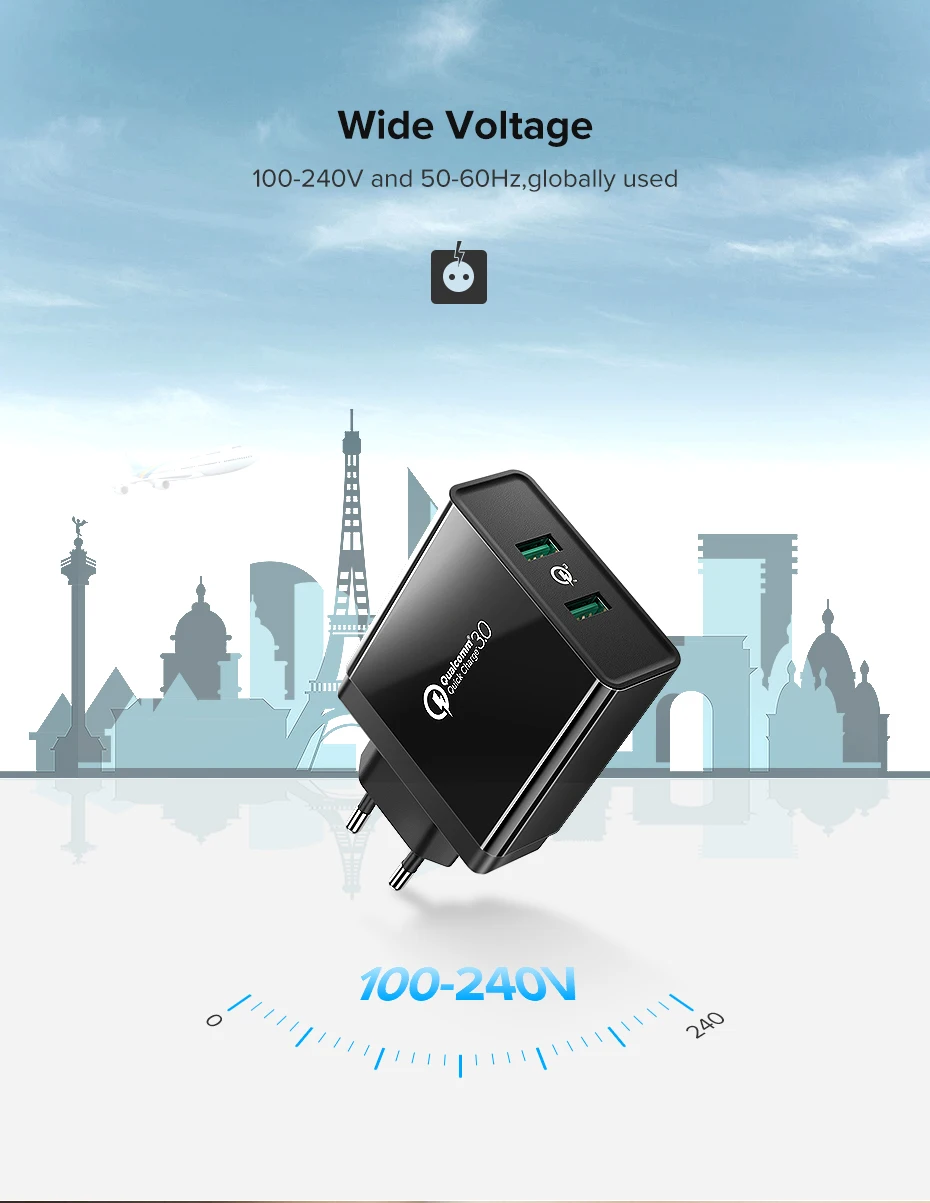 Ugreen быстрое зарядное устройство quick charge 3,0 QC 36 Вт USB зарядное устройство для iPhone QC3.0 настенное зарядное устройство для samsung s10 Xiaomi Mi 9 зарядное устройство для телефона