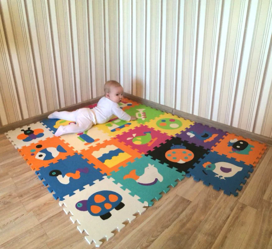 font b Children s b font soft developing crawling rugs baby play puzzle number letter