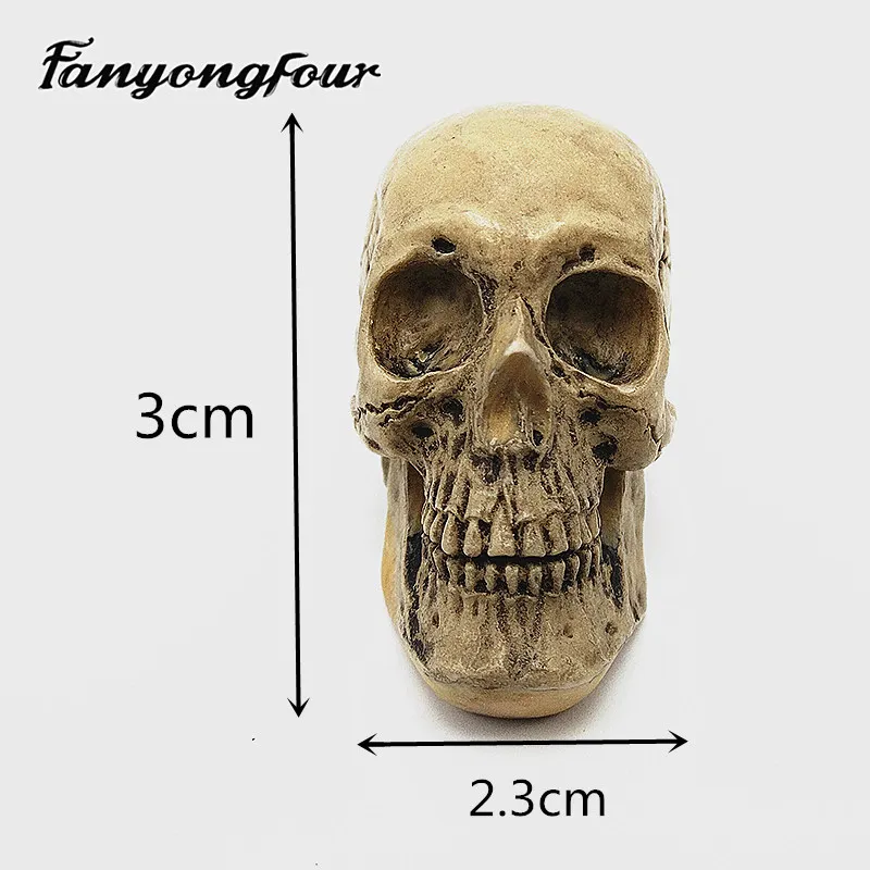 3D череп силиконовые формы торт плесень смолы гипса шоколадные свечи конфеты плесень