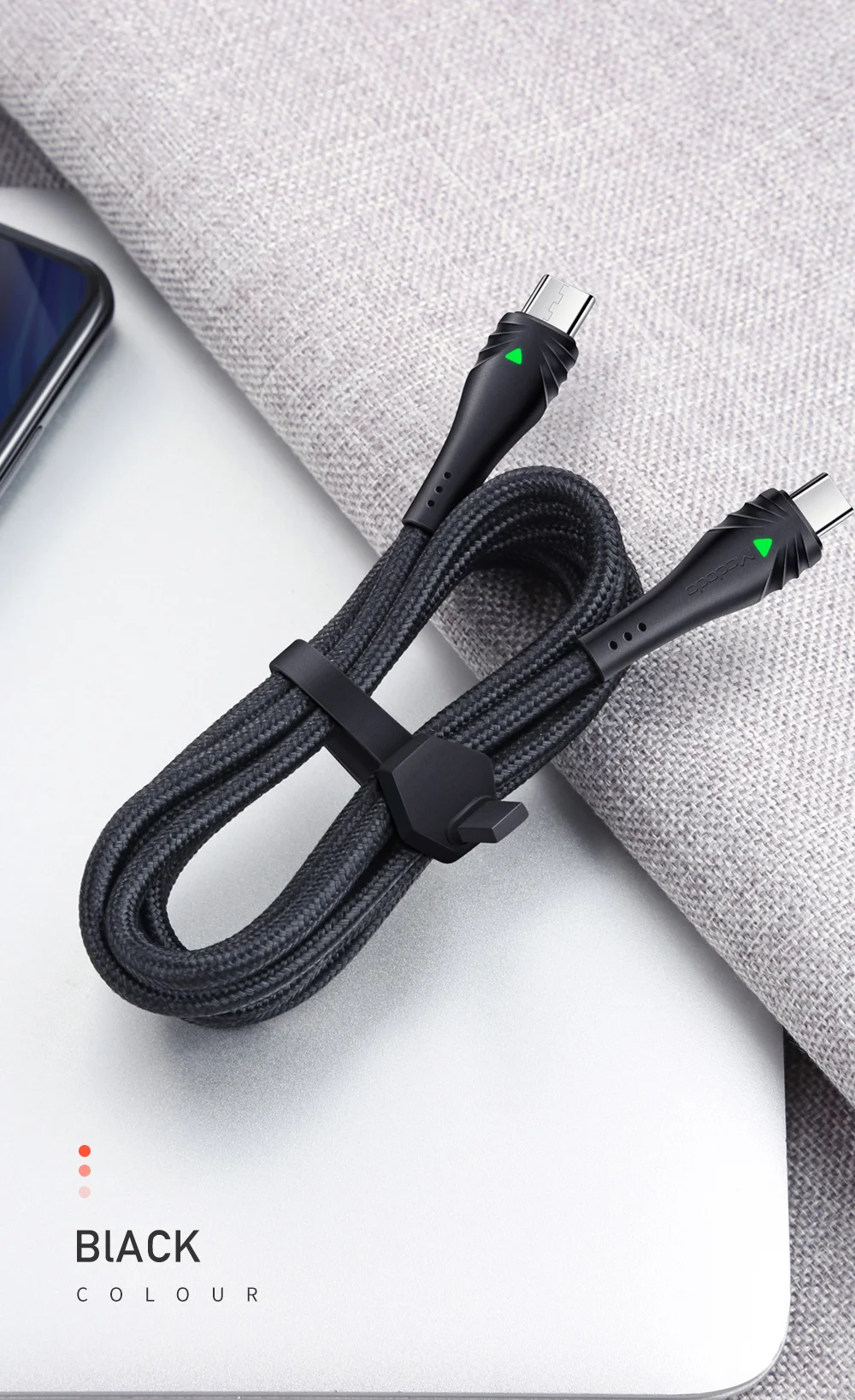 Mcdodo usb type C кабель для USB C для samsung huawei Xiaomi pro ноутбук macbook телефон PD QC4.0 светодиодный кабель для быстрой зарядки и передачи данных