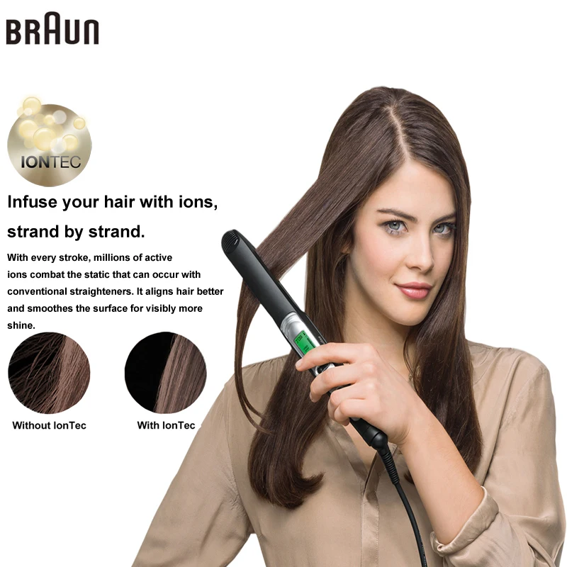 Braun Satin Hair 7 Iontec выпрямитель ST730 аксессуары для укладки инструменты для завивки выпрямители профессиональные 100-240 В