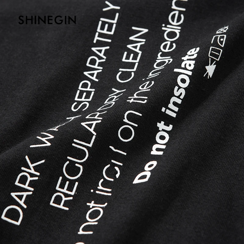 SHINEGIN Men's set funny t shirts harajuku printed t shirt men 2019 ribbons casual cargo pants homme Elastic Trousers 119S/061W