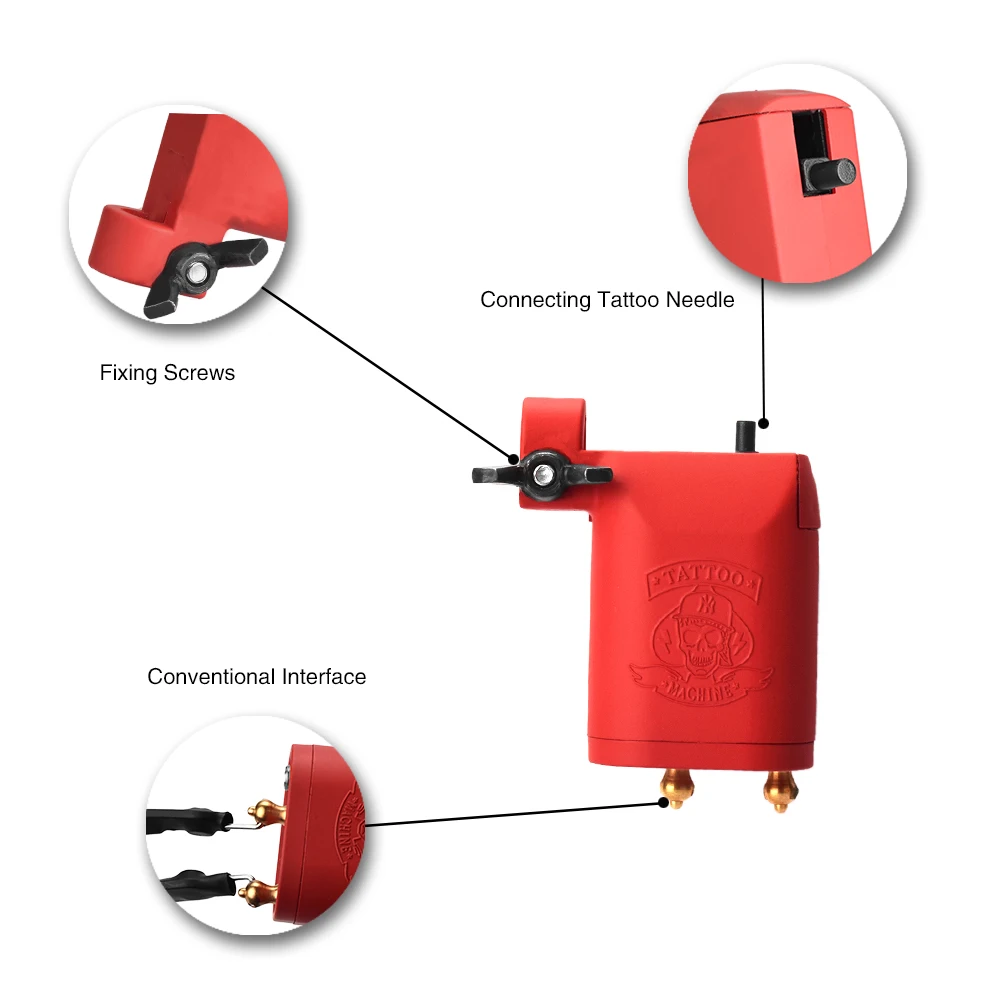 Тату-машина, роторный мотор, лайнер, шейдер иглы для пистолета, ручки, бесшумные, легкие