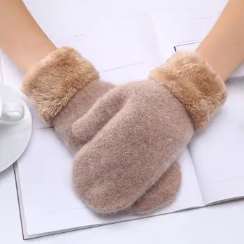 

Women's autumn winter imitation cashmere thicken warm mitten female fleece lining winter riding mitten R1259