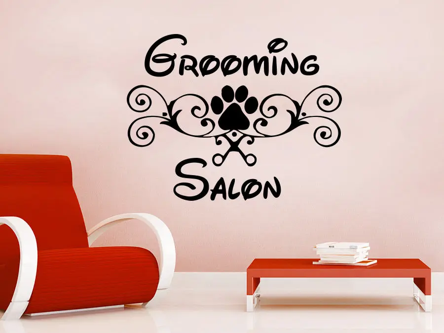 Wall Decal Grooming Salon Vinyl Sticker Decals Petshop Animals Decor