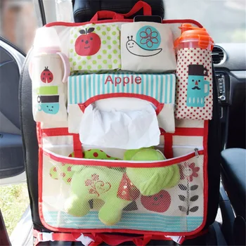 

Cartoon Car Organizer Back Seat Storage Bag Baby Travel Hanging Bag Stowing Tidying Car Cup Holder Backseat Organizer for Kids