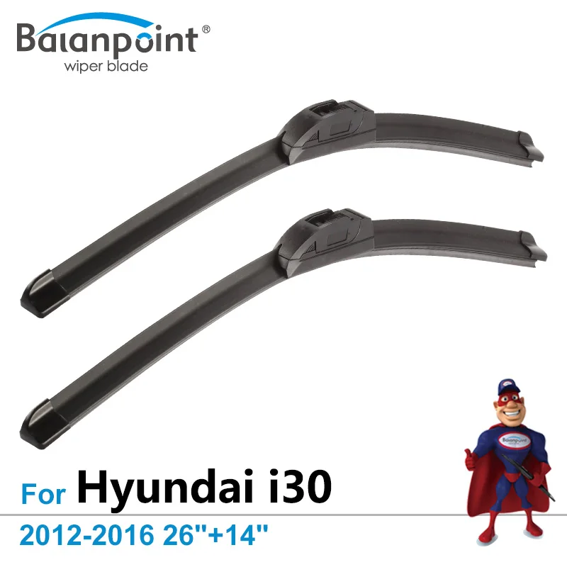 Wiper Blades for Hyundai i30 2012 2016 26"+14", Set of 2, Automatic Windshield Wiperswiper