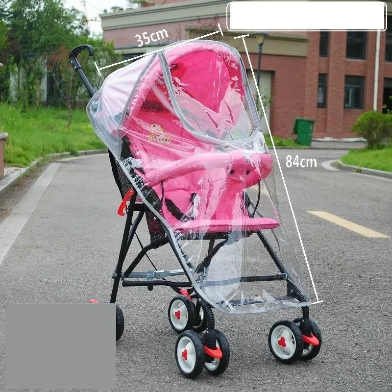 2017 New High Landscape Baby Carriage Zipper Rain Cover Baby Trolley Can Be Lying Rain Covers Baby Pram Umbrella Rain Case17