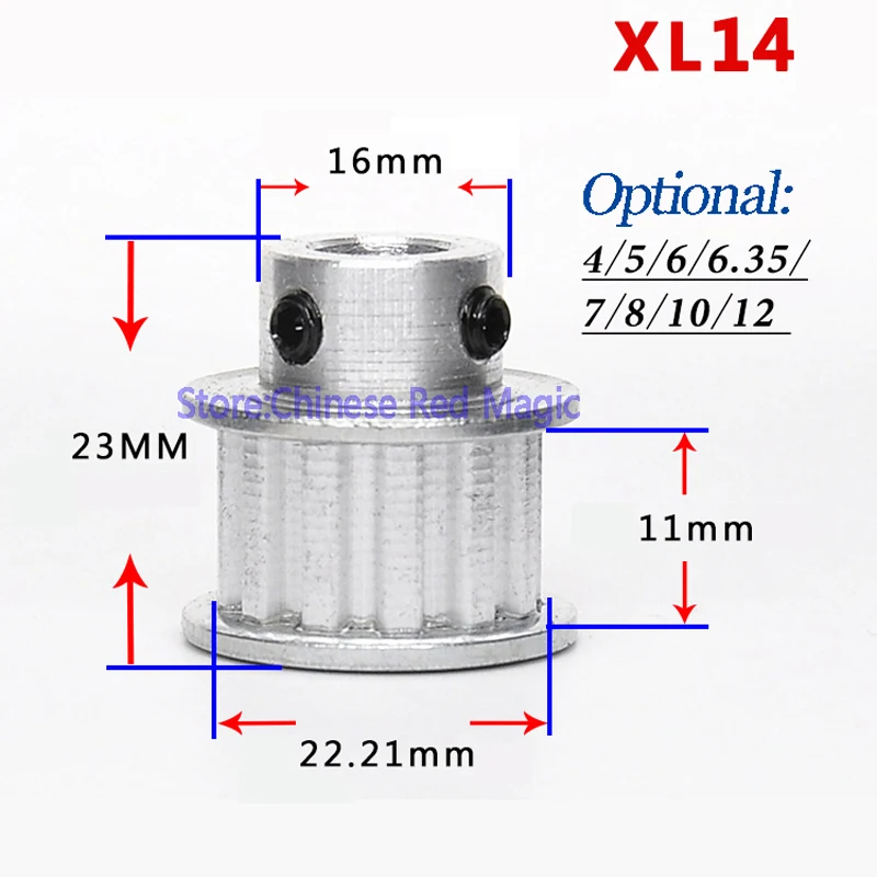 3D-printer-accessories-XL12-14-15-Timing-Pulley-12-14-15-teeth-Alumium-Bore-fit-for