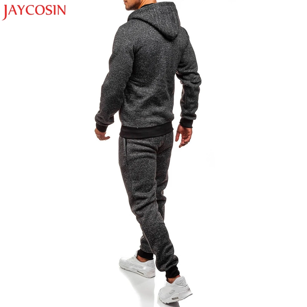 JAYCOSIN мужской спортивный костюм Осень зима Повседневный лоскутный Толстовка и