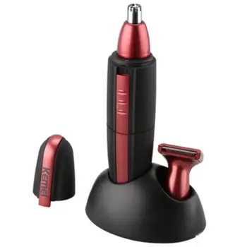 

2in1 nose hair trimmer beard trimer for men's ears eyebrows, face,beard, nose trimmer for nose and ear AA battery powered