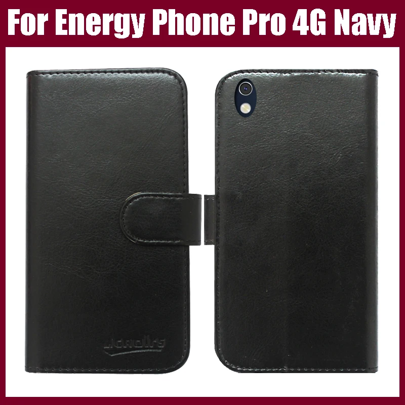 

Luxury Flip Leather Phone Case Cover For ENERGY SISTEM Energy Phone Pro 4G Navy Protective Case Wallet Style 6 Colors In Stock