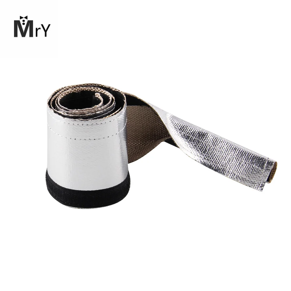

Universal High Temperature Resistant Aluminum Foil Exhaust Pipe Insulation Tape 8.5/10/12*91cm Fiberglass Wrap Pipe Cloth Silver