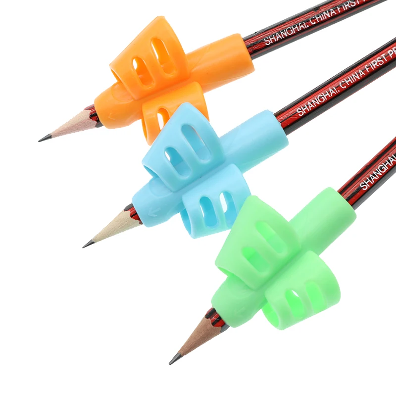Набор из 3 предметов, нетоксичный детский карандаш и держатель для ручек, инструмент для коррекции осанки, офисные школьные принадлежности, чтобы отправить 2 маленьких рыбки