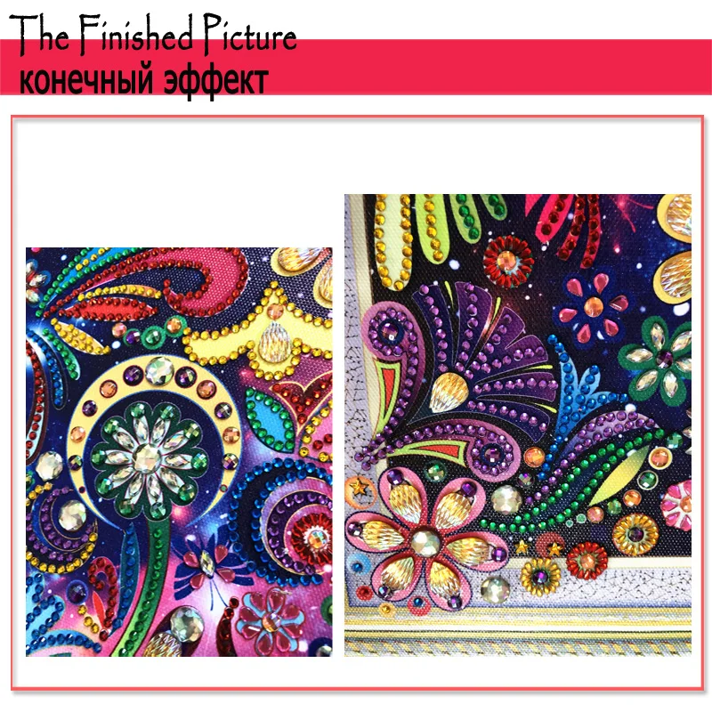 RUBOS DIY 5D Diamond Mosaic Butterfly Flower Art Diamond Embroidery Painting Sale Picture Big Crystal Rhinestone Bead Wall Decor (5)