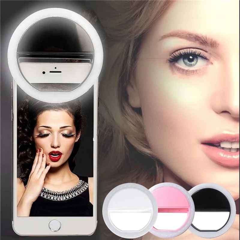 Luxury Universal Selfie LED Flash Light Up Luminous Phone Ring For