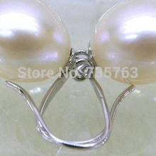 Xiuli 00256 настоящие 9*10 мм AAA+++ Изящные висячие серьги из белого жемчуга akoya 14KGP из твердого золота