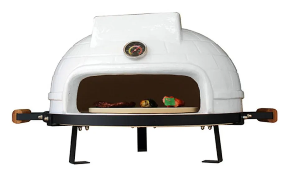 21-дюймовый керамический барбекю-гриль, открытая печь для пиццы, гриль для барбекю на древесном угле, 2" дровяная печь cermic печь для пиццы - Цвет: white